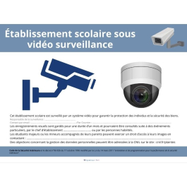 Établissement Protégé Panneau Sous Vidéo Surveillance