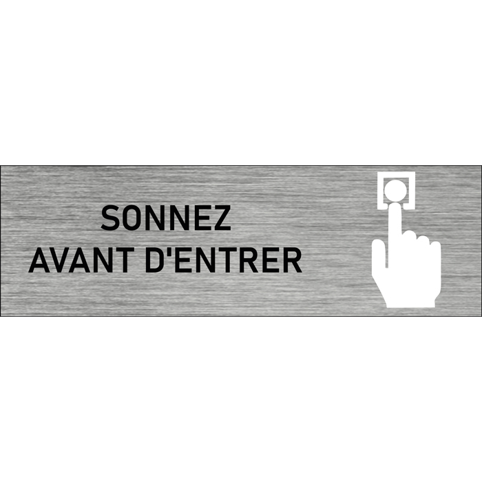 Plaque De Porte Sonnez Avant D Entrer