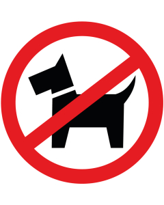 Pictogramme Promenade de chiens interdite
