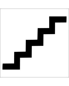  Plaque de porte carrée Accès escalier
