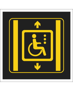 Plaque de porte carrée Ascenseur handicapés