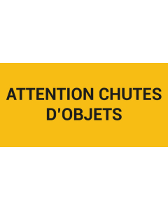 Pictogramme ATTENTION CHUTES D’OBJETS
