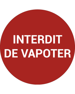 Pictogramme INTERDIT DE VAPOTER
