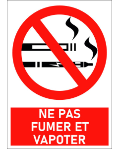 Pictogramme Ne pas fumer et vapoter