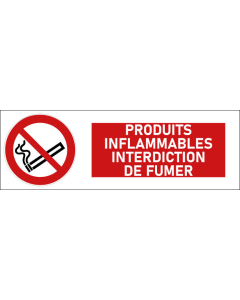 Pictogramme Produits inflammables interdiction de fumer