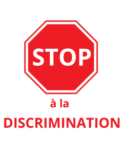 Pictogramme Stop à la Discrimination : Affichez un Engagement Pour l'Égalité