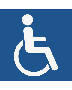 Pictogramme Toilette Handicapé iso7001 PF006 – Signalétique Accessible et Visible