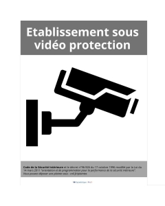 "Panneau Établissement sous Vidéo Protection": Conformité et Sécurité Assurée