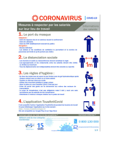 Affichage coronavirus : mesures à respecter par les salariés sur le lieu de travail (covid-19)