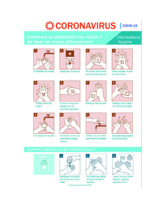Affichage coronavirus : les règles pour se laver les mains (covid-19)