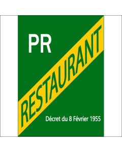 Panneau Licence restaurant PR