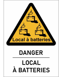 Panneau Danger local à batteries format A