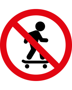Pictogramme Skateboards interdits