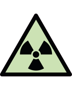 Panneau de danger matières radioactives ou radiations ionisantes photoluminescent
