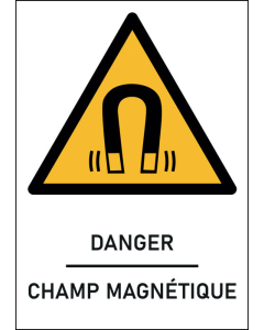 Panneau danger champ magnétique