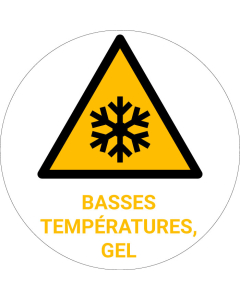 Panneau pictogramme Basses températures, gel