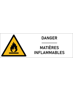 Signalétique danger matières inflammables