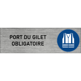 Plaque De Porte Port Du Gilet Obligatoire