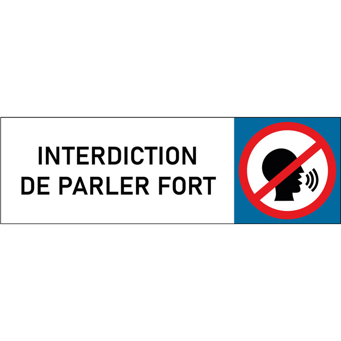 plaque-de-porte-classique-interdiction-de-parler-fort