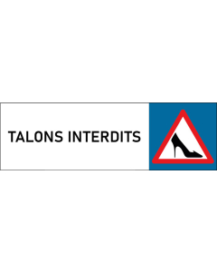 Plaque de porte classique Talons interdits