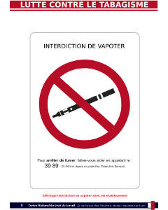 Interdiction de vapoter