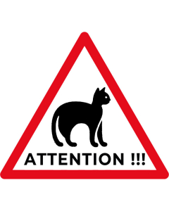 Signalétique Attention aux Chats