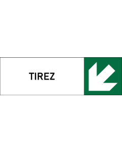 Plaque de porte classique Tirez