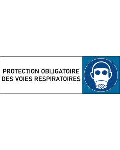 Plaque de porte classique Protection obligatoire des voies respiratoires