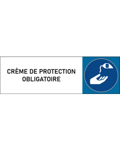 Plaque de porte classique Crème de protection obligatoire