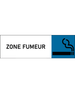 Plaque de porte classique Zone fumeur