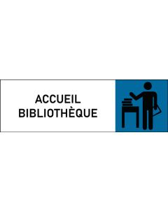 Plaque de porte classique Accueil bibliothèque