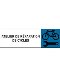 Plaque de porte classique Atelier de réparation de cycles