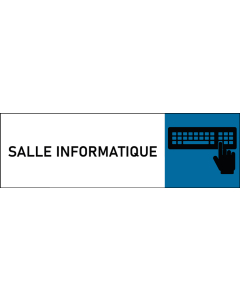 Plaque de porte classique Salle informatique