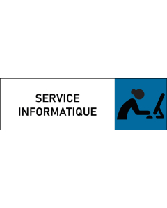 Plaque de porte classique Service informatique