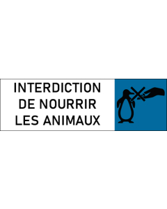 Plaque de porte classique Interdiction de nourrir les animaux