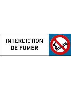 Plaque de porte classique Interdiction de fumer