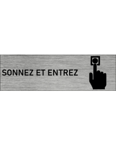 Plaque de porte Sonnez et entrez