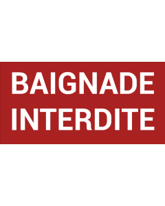 Pictogramme BAIGNADE INTERDITE
