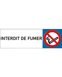 Plaque de porte classique Interdit de fumer