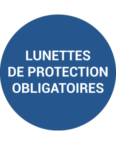 Pictogramme LUNETTES DE PROTECTION OBLIGATOIRES
