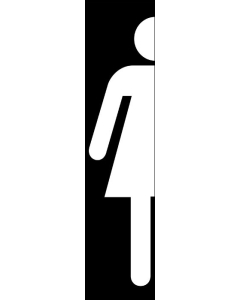 Sticker Toilette-femme-bande-model-2-noir-black 
