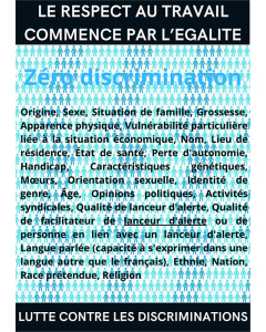 Affiche lutte contre les discriminations