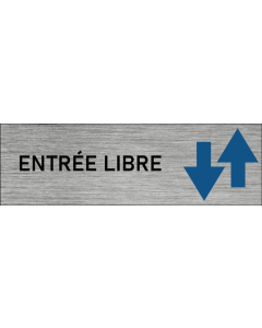 Plaque de porte Entrée libre