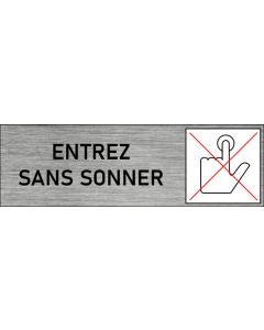 Plaque de porte Entrez sans sonner