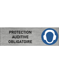 Plaque de porte Protection auditive obligatoire