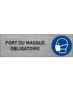 Plaque de porte Port du masque obligatoire