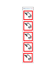 5 Autocollants Pictogramme Danger Corrosif - Conformité et Protection Visuelle