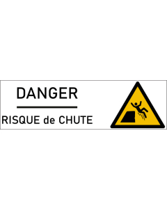 "Panneau Risque de Chute en Glissant - Signalisation Sécurité Visuelle Impactante"