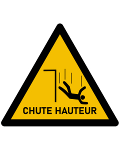 "Pictogramme Risque Chute de Hauteur – Sécurité Essentielle pour Zones à Risque – Durable et Visible | Commandez Maintenant"