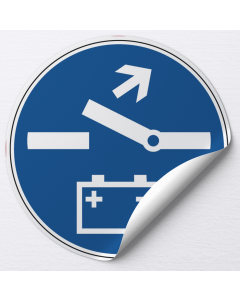 Autocollant Coupe circuit obligatoire